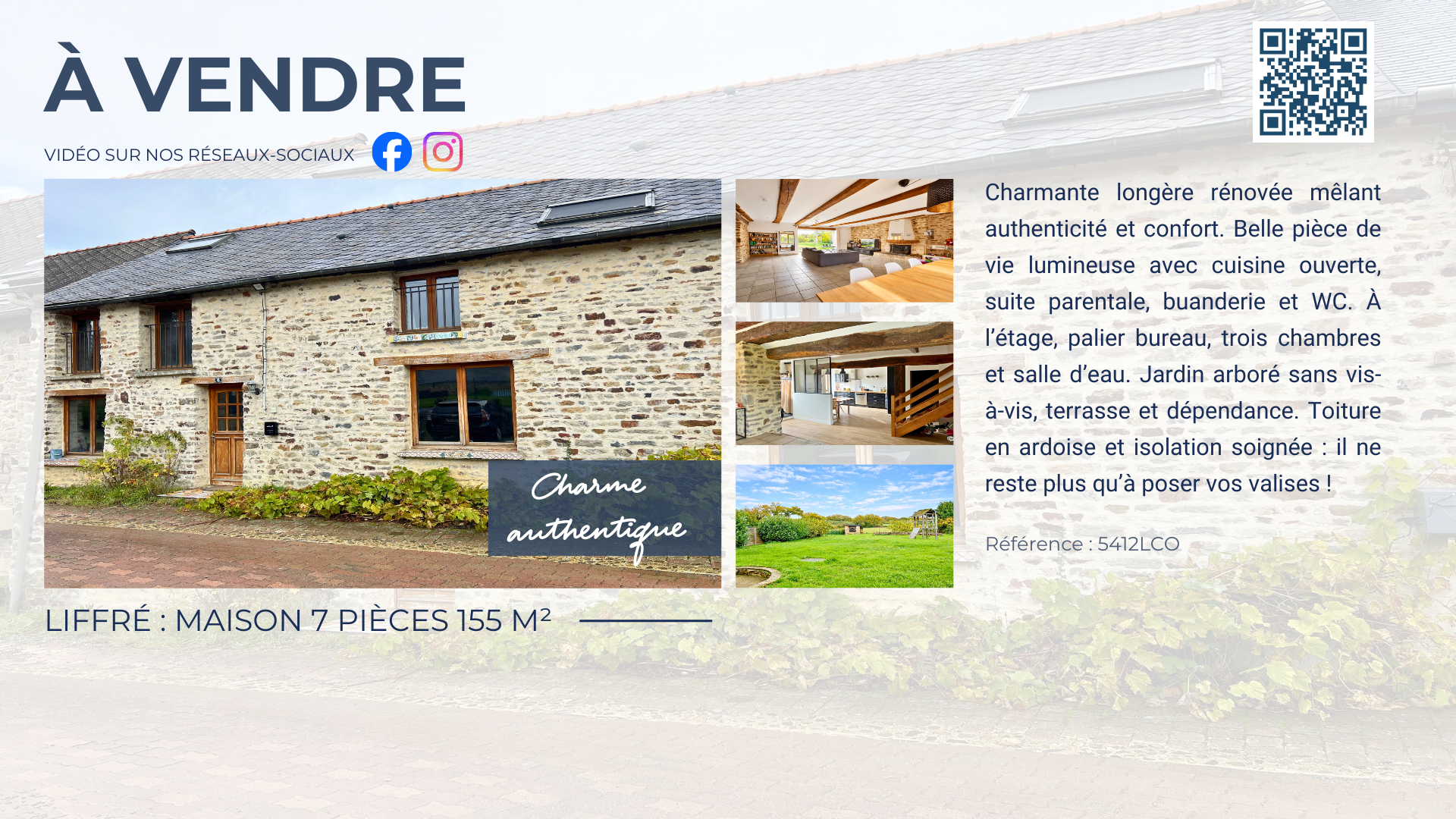 A vendre Liffré : Maison 7 pièces 155 m²