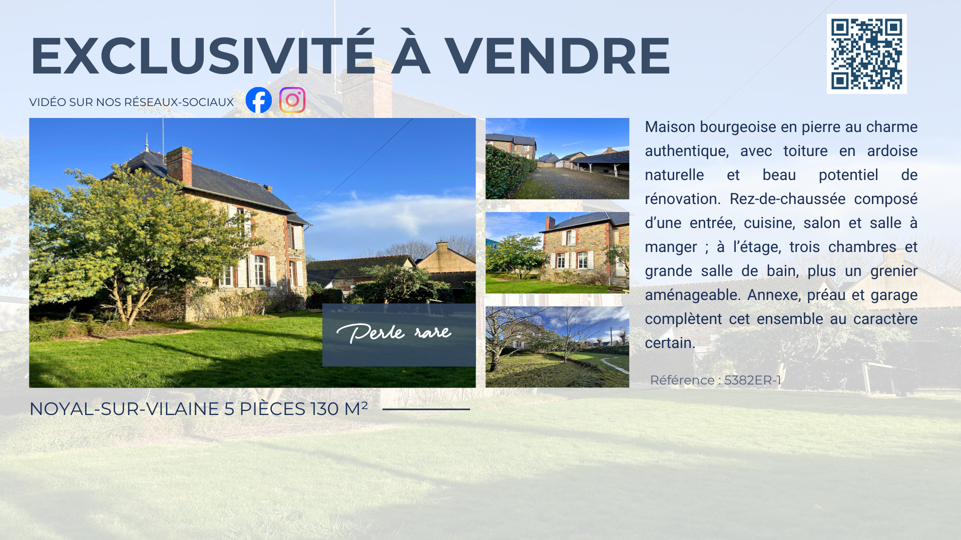 A vendre Noyal-sur-Vilaine 5 Pièces 130 m²