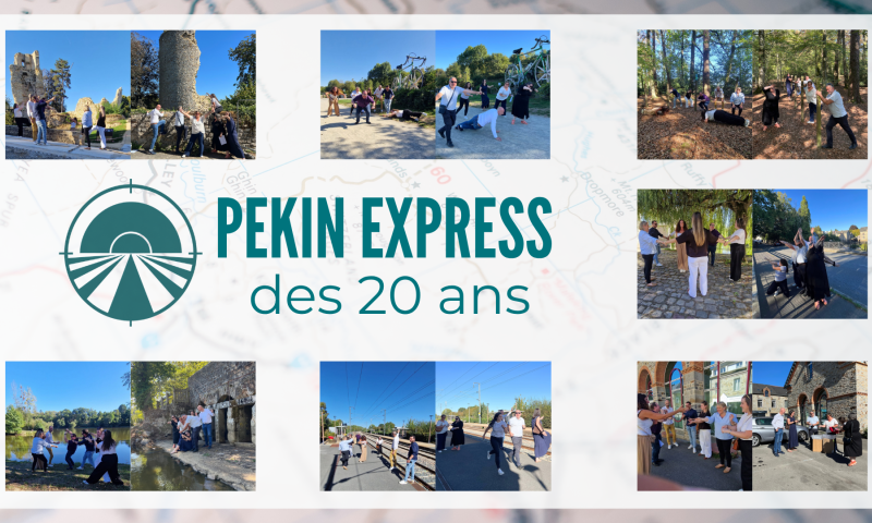 Pékin Express des 20 ans du Cabinet Rolland & Girot – journée d’équipe à travers le territoire.